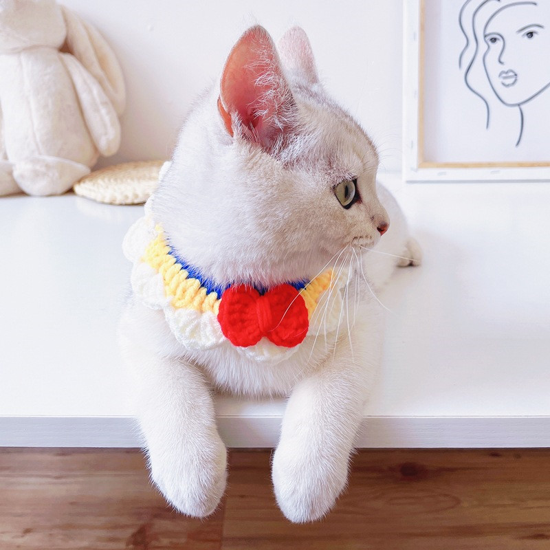 Ar rokām darināta adāma mājdzīvnieka kakla siksna suņiem silta ziemas luksusa dizaina meitene kaķa kaklarota regulējama šņorējama kaķēna mājdzīvnieka kakla siksna