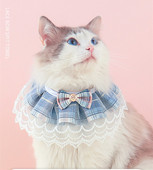 Čipkasti rukavi Dodaci za kućne ljubimce Ružičasti karirani elegantni modni ovratnici za štene Leptir leptir Ukrasite Podesiva ogrlica za psa