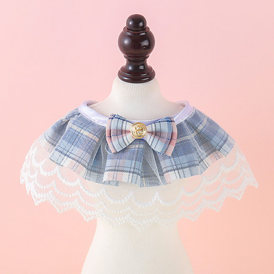 Čipkasti rukavi Dodaci za kućne ljubimce Ružičasti karirani elegantni modni ovratnici za štene Leptir leptir Ukrasite Podesiva ogrlica za psa