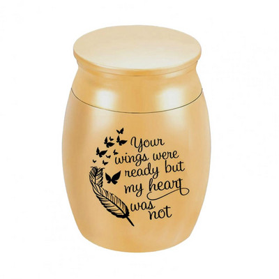 Īpašs mini kremācijas urnas diegu mutes dizains mājdzīvnieku bēru urnas gravēšana, skaidra druka Ģimenes locekļi mājdzīvnieku bēru urna