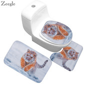 Zeegle Set prostirki za kupaonicu 3 komada protuklizne prostirke za kupaonicu Kupaonski tepih od mikrovlakana WC prostirke Podne prostirke za kupaonicu