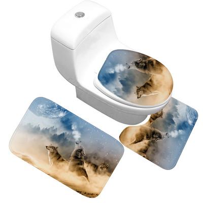 Zeegle Set prostirki za kupaonicu 3 komada protuklizne prostirke za kupaonicu Kupaonski tepih od mikrovlakana WC prostirke Podne prostirke za kupaonicu