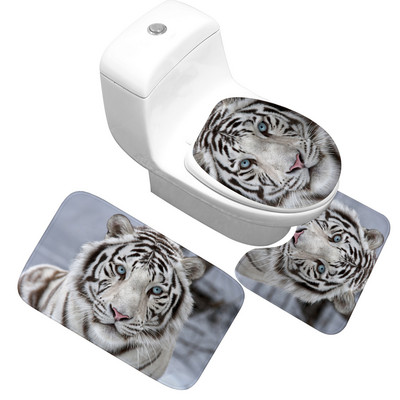 Zeegle Set prostirki za kupaonicu 3 komada protuklizne prostirke za kupaonicu Kupaonski tepih od mikrovlakana WC prostirke Podne prostirke za kupaonicu