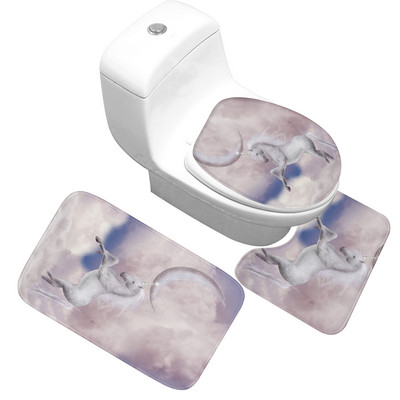 Zeegle Set prostirki za kupaonicu 3 komada protuklizne prostirke za kupaonicu Kupaonski tepih od mikrovlakana WC prostirke Podne prostirke za kupaonicu