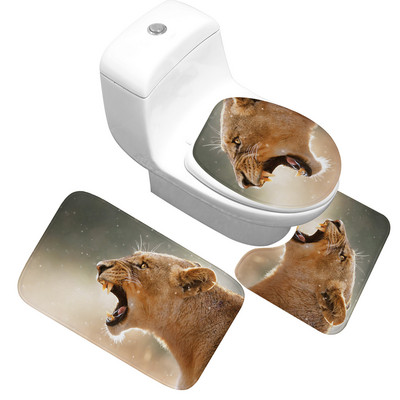 Zeegle Set prostirki za kupaonicu 3 komada protuklizne prostirke za kupaonicu Kupaonski tepih od mikrovlakana WC prostirke Podne prostirke za kupaonicu