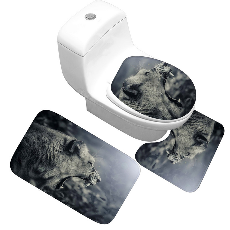 Zeegle Set prostirki za kupaonicu 3 komada protuklizne prostirke za kupaonicu Kupaonski tepih od mikrovlakana WC prostirke Podne prostirke za kupaonicu