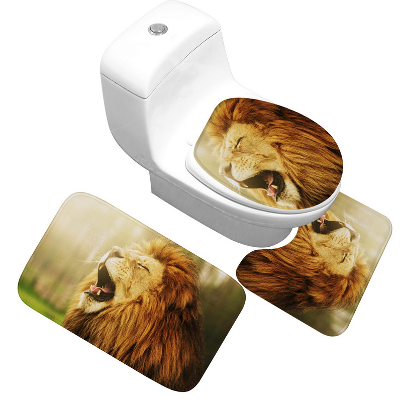 Zeegle Set prostirki za kupaonicu 3 komada protuklizne prostirke za kupaonicu Kupaonski tepih od mikrovlakana WC prostirke Podne prostirke za kupaonicu