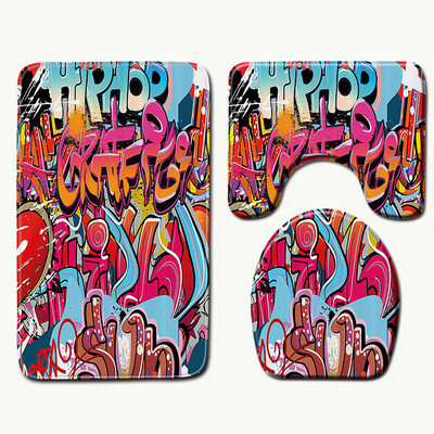 Zeegle 3D Scenic Set prostirki za kupaonicu od memorijske pjene Neklizajuće toaletne prostirke za kupaonicu WC prostirke za kućni dekor Podloga za tuširanje