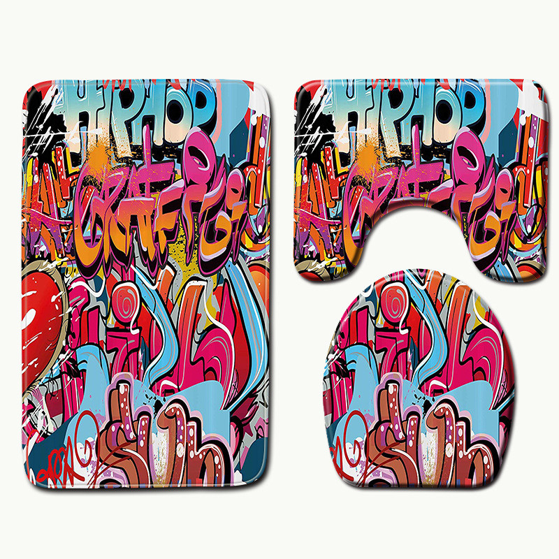 Zeegle 3D Scenic Set prostirki za kupaonicu od memorijske pjene Neklizajuće toaletne prostirke za kupaonicu WC prostirke za kućni dekor Podloga za tuširanje