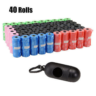40Roll Dog Cake Bags Outdoor Home Eko mājdzīvnieku atkritumu maiss ar Breakpoint Design Mājdzīvnieku kakas Clean Pick Up Tools Mājdzīvnieku piederumi Piederumi