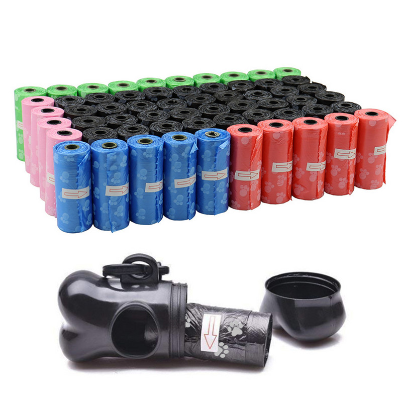 40Roll Dog Cake Bags Outdoor Home Eko mājdzīvnieku atkritumu maiss ar Breakpoint Design Mājdzīvnieku kakas Clean Pick Up Tools Mājdzīvnieku piederumi Piederumi