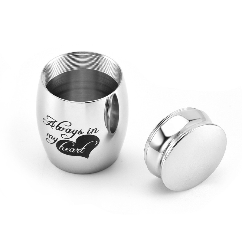 30 mm * 40 mm ukrasni spomen pas mačka zubi dlaka pohrana uspomena od nehrđajućeg čelika urne za kremiranje za ljudske ljubimce urne pepeo komad