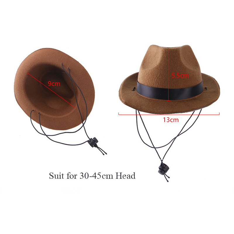 Kućni ljubimac Pas Kaubojski šešir Pokrivala za glavu Mačka Smiješni kostim za pokrivala za glavu Rekviziti za fotografije za izvedbu Dodaci za cosplay