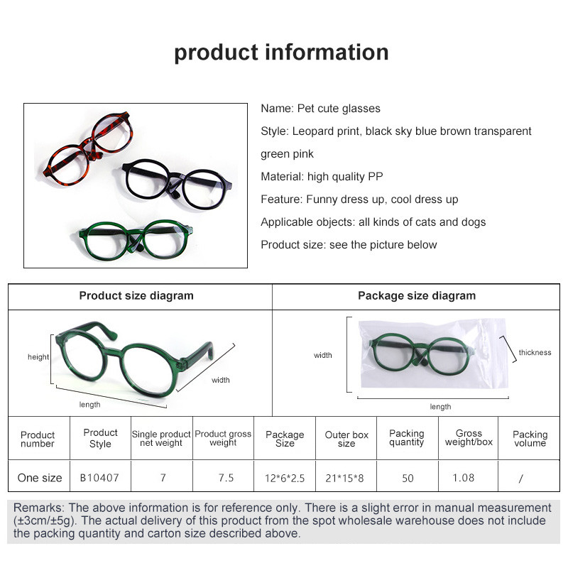 Kućni ljubimac Slatke naočale Plastične prozirne mačje Sunčane naočale Pas Medo Osobnost Smiješan Kućni ljubimac Dress Up Oprema za kućne ljubimce Dodaci za ukrašavanje