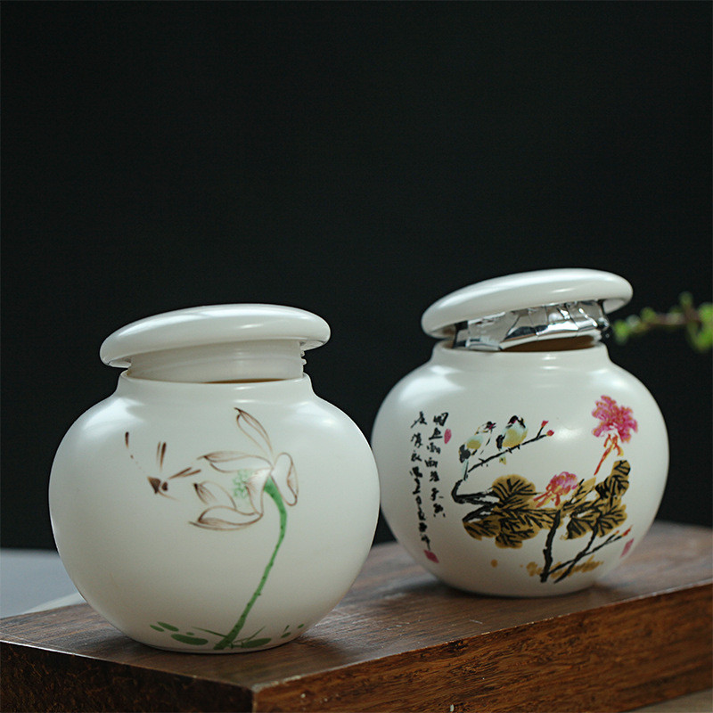 Urna za male kućne ljubimce Ptice Pas Urne za kućne ljubimce Kremiranje Lijesovi za kućne ljubimce Pogrebna vaza Kremiranje mačaka Pepeo za ljudski pepeo Ručno oslikana keramika