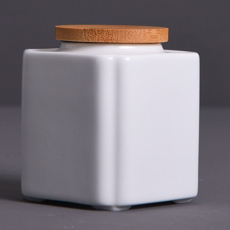 Keramikas piemiņas urnas Melnbalta bēru urna cilvēku kremēšanai mājdzīvnieku piemiņas turētājs Pelnu zārka zīmogs uzglabāšanas burka