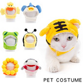 Jauki, smieklīgi mājdzīvnieki suns kaķis cepure kostīms silta truša cepure Jaungada ballīte Ziemassvētku Cosplay aksesuāri Foto rekvizīti Galvassegas