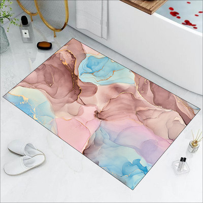 5s Super absorbējoši vannas paklāji Napa Skin Vannas istabas paklājiņš Ātri nožūst grīdas paklāji Viegli tīrāmi Alfombras Para Doormat Virtuves zonas paklājs