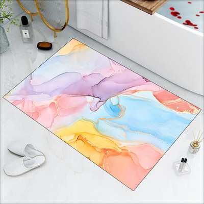 5s Super absorbējoši vannas paklāji Napa Skin Vannas istabas paklājiņš Ātri nožūst grīdas paklāji Viegli tīrāmi Alfombras Para Doormat Virtuves zonas paklājs