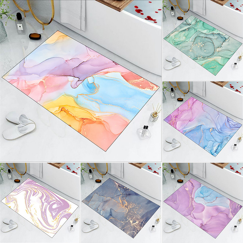 5s Super absorbējoši vannas paklāji Napa Skin Vannas istabas paklājiņš Ātri nožūst grīdas paklāji Viegli tīrāmi Alfombras Para Doormat Virtuves zonas paklājs