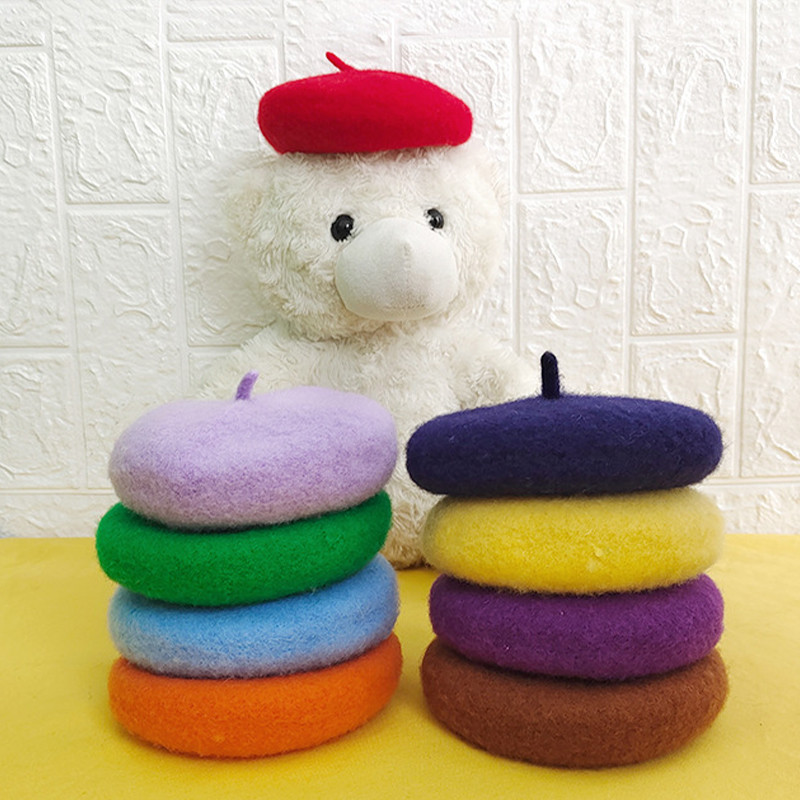 Ins jednobojni kućni ljubimac pas mačka slikar vuneni šešir beretka mini ukrasna foto pokrivala za glavu štene memorijal božićni luksuzni dizajnerski šešir