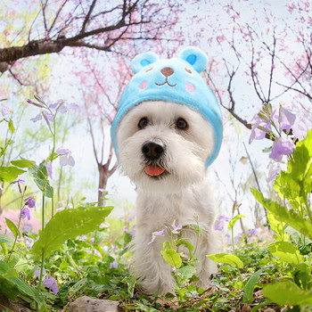 Καπέλο κατοικίδιων ζώων για γάτες Προσωποποιημένη φορεσιά σε σχήμα ζώου Αξεσουάρ για μικρά σκυλιά Χειμερινά ζεστά καλύμματα κεφαλής Αξεσουάρ για γατάκια
