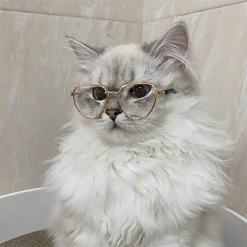 Cool Cat Glasses Αξεσουάρ για κατοικίδια για γάτες Διαφανή αντανακλαστικά γυαλιά ηλίου σε σχήμα καρδιάς Kitten Sphynx Persian Pet Products