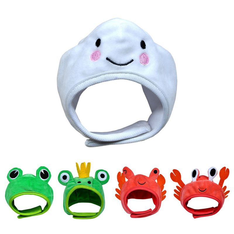 Smieklīga dzīvnieka forma Mājas suņa kaķa cepure kostīms silta vardes cepure Jaungada ballīte Ziemassvētku Cosplay aksesuāri Foto rekvizīti Galvassegas