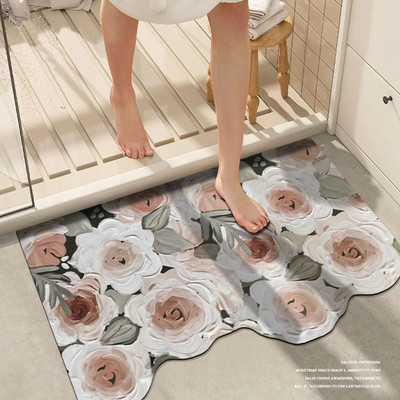 Kupaonska prostirka od dijatomejskog blata Super upijajuća podna prostirka za tuširanje Neklizajuća Ulazna otirač WC prostirka Moderni stilski tepih