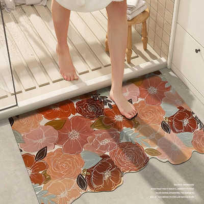 Kupaonska prostirka od dijatomejskog blata Super upijajuća podna prostirka za tuširanje Neklizajuća Ulazna otirač WC prostirka Moderni stilski tepih