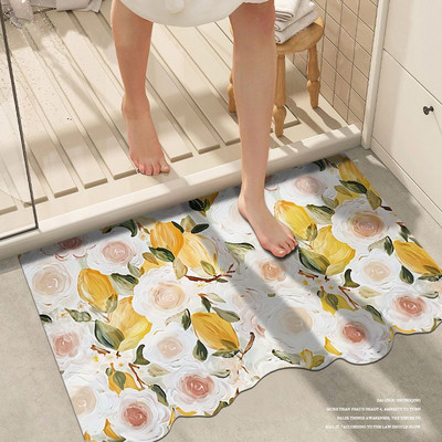 Kupaonska prostirka od dijatomejskog blata Super upijajuća podna prostirka za tuširanje Neklizajuća Ulazna otirač WC prostirka Moderni stilski tepih