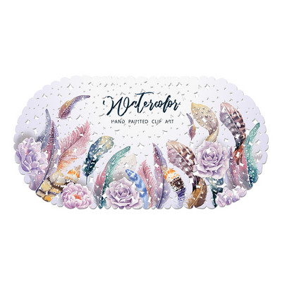 OIMG Covoraș de baie anti-alunecare Covoraș de baie din silicon pentru podea Covoraș de duș PVC ventuză din cauciuc 35x69cm Decor toaletă Ușă Covor cadă anti-alunecare