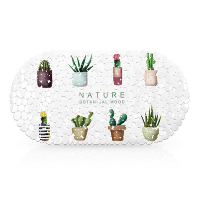 OIMG Covoraș de baie anti-alunecare Covoraș de baie din silicon pentru podea Covoraș de duș PVC ventuză din cauciuc 35x69cm Decor toaletă Ușă Covor cadă anti-alunecare