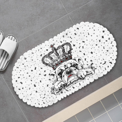 OIMG Covoraș de baie anti-alunecare Covoraș de baie din silicon pentru podea Covoraș de duș PVC ventuză din cauciuc 35x69cm Decor toaletă Ușă Covor cadă anti-alunecare