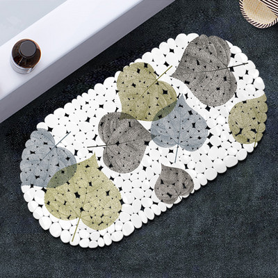 OIMG Covoraș de baie anti-alunecare Covoraș de baie din silicon pentru podea Covoraș de duș PVC ventuză din cauciuc 35x69cm Decor toaletă Ușă Covor cadă anti-alunecare