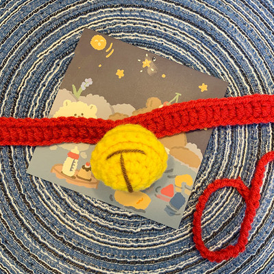 Pređa za kućne ljubimce Pletene ogrlice Mačke Psi Ručno izrađeni rođendanski ukrasi Zvona Bibs Slatki