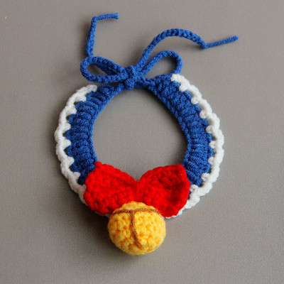 Pređa za kućne ljubimce Pletene ogrlice Mačke Psi Ručno izrađeni rođendanski ukrasi Zvona Bibs Slatki