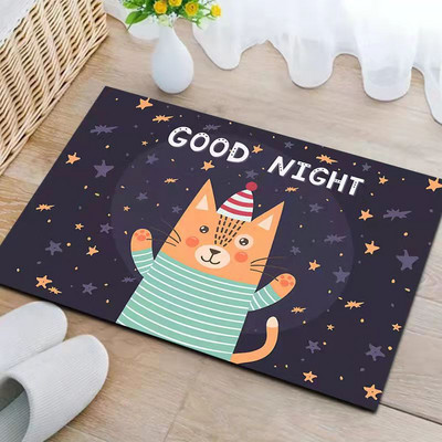 Akmenimis reljefinis vonios kilimėlis Koralų vilnos neslystantis kilimas vonios grindyse Dušo kambario durų kilimėlis su atminties putomis