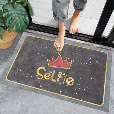 Akmenimis reljefinis vonios kilimėlis Koralų vilnos neslystantis kilimas vonios grindyse Dušo kambario durų kilimėlis su atminties putomis