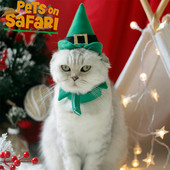 Mačka Božićni šešir Pokrivala za pse Svečani šešir Pokrivalo za glavu za zabavu Psić Mačić Šešir Božićni blagdani Dekoracija Kostim Dodaci za kućne ljubimce