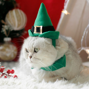 Χριστουγεννιάτικο καπέλο γάτας Κάλυμμα με καπέλο για σκύλους Επίσημο καπέλο για πάρτι με καπέλο κουτάβι γατάκι Καπέλο χριστουγεννιάτικο εορταστικό στολισμό Αξεσουάρ για κατοικίδια