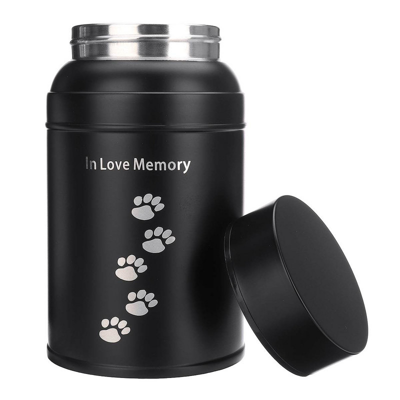 600ML Urne za kremiranje od nehrđajućeg čelika Pogrebne uspomene za kremiranje pasa, mačaka