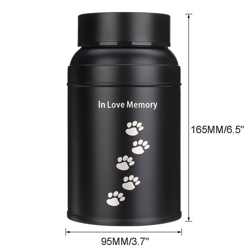 600ML Urne za kremiranje od nehrđajućeg čelika Pogrebne uspomene za kremiranje pasa, mačaka