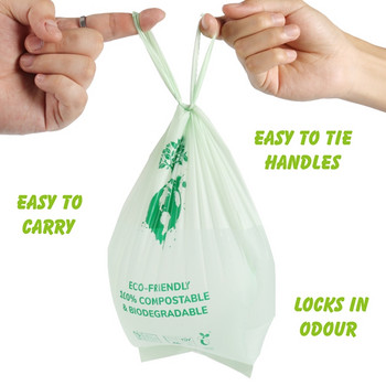 Easy-Te Dog Poop Bag Τσάντες σκουπιδιών Doggie με λαβές Εξαιρετικά δυνατές μικρές σακούλες σκουπιδιών με προστασία από διαρροές 13x9 ίντσες