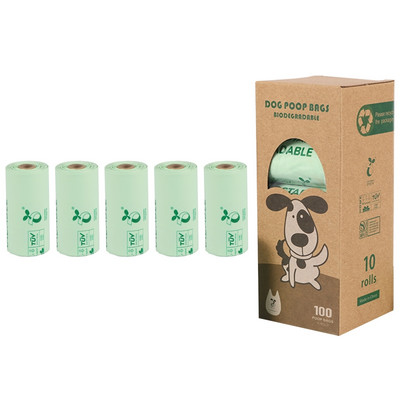 Vreća za pseću kakicu koja se lako veže Vreće za pseći izmet s ručkama, izuzetno čvrste male vreće za smeće, nepropusne 13x9 inča