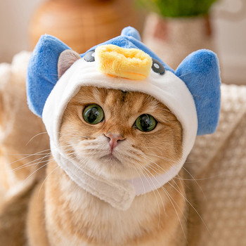 Αστείο καπέλο για βελούδινο φόρεμα για γάτα Καπέλο για κατοικίδια Χριστουγεννιάτικο Cosplay Ζεστό, ζεστό καπέλο για σκύλους Καπέλα για διακοπές Αξεσουάρ για κουτάβια γάτας
