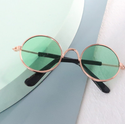 Slatki vintage okrugli odsjaj Nosite naočale za oči Dodaci za mačke Sunčane naočale za ljubimce Dodaci za pse za male pse Fotografije Rekviziti