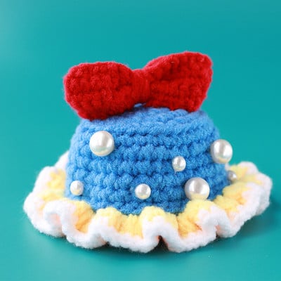 Crtani ručno rađeni šešir od žabe, mačke, vunene pletene kape za pse, kostim mačića s ružičastom jagodom, kapuljača, dodaci za mačke za čivavu, mops