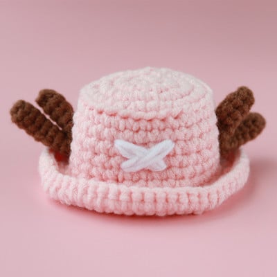 Crtani ručno rađeni šešir od žabe, mačke, vunene pletene kape za pse, kostim mačića s ružičastom jagodom, kapuljača, dodaci za mačke za čivavu, mops