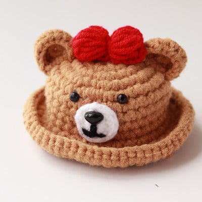 Crtani ručno rađeni šešir od žabe, mačke, vunene pletene kape za pse, kostim mačića s ružičastom jagodom, kapuljača, dodaci za mačke za čivavu, mops